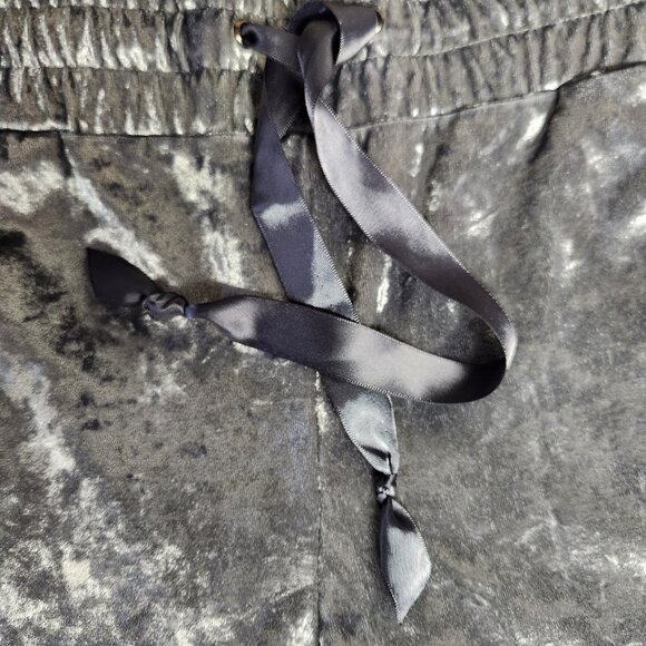 Blue Desire XL Joggers Velour Shimmery Silver Gray Holiday Pants Stretch NWT - Picture 3 of 7